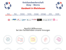 Tablet Screenshot of handwerk-alzey.de